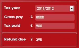 Click to use the Tax refund calculator
